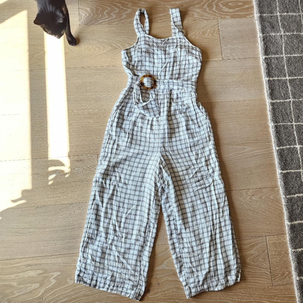 American Eagle plaid jumpsuit XS